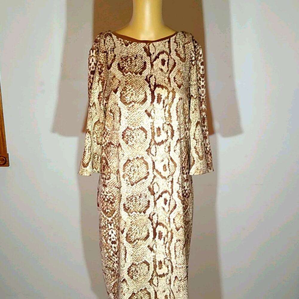 David Warren New York Women's Size 8 Snake skin pattern dress. Y2K
